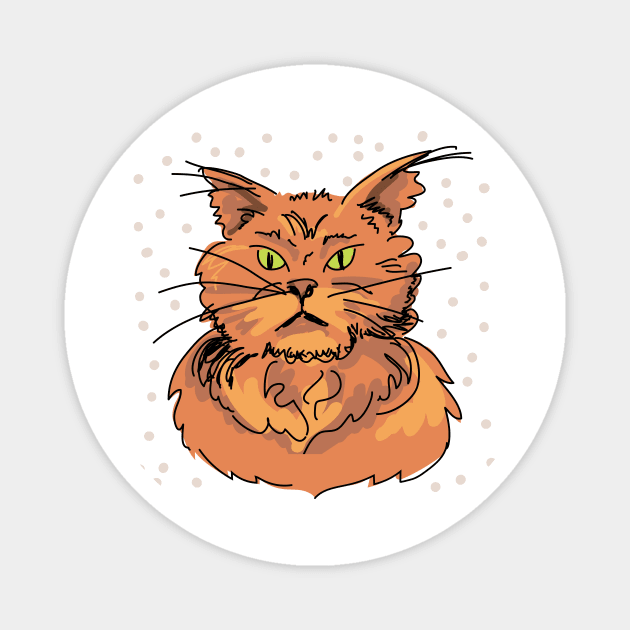 Angry Kitty Magnet by SWON Design